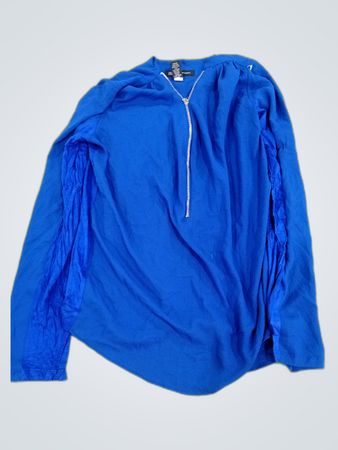 Blue Long Sleeve Zip Up Jacket