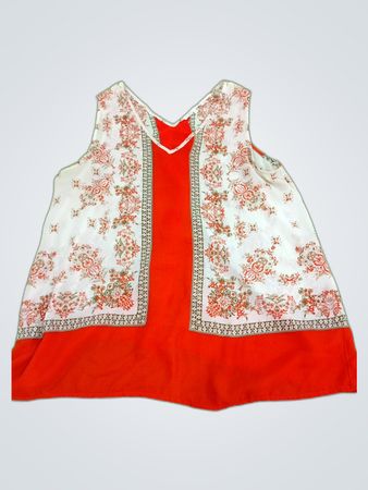 Blouse with Floral Vest