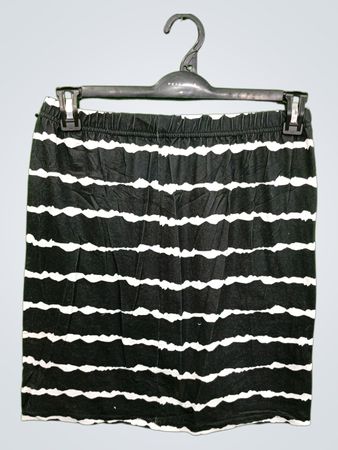Black and White Striped Skirt