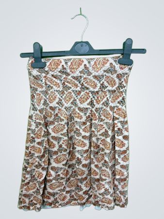 Zara Printed Pleated Mini Skirt