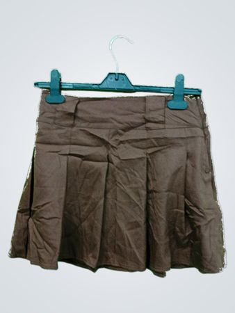 Brown Pleated Skirt