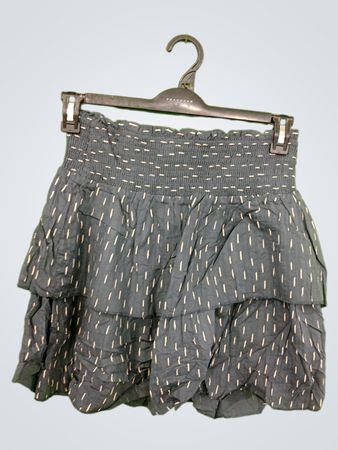 Gray Ruffled Skirt
