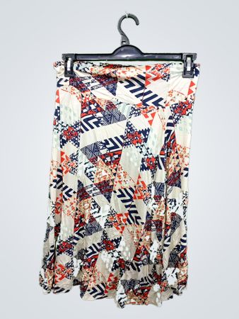 Multicolored Geometric Pattern Skirt