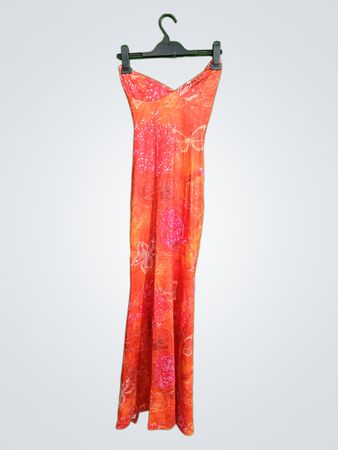 Orange Floral Jumpsuit
