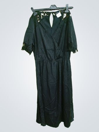 Black Lace Trim Dress