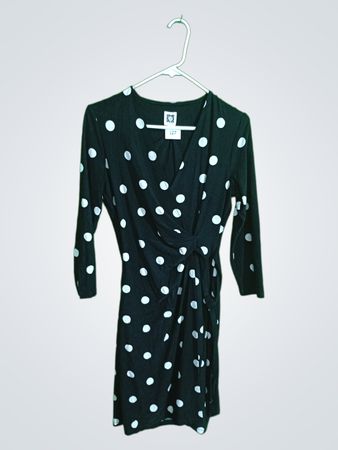 Anne Klein Black Polka Dot Dress