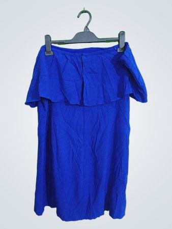 Blue Off-The-Shoulder Dress
