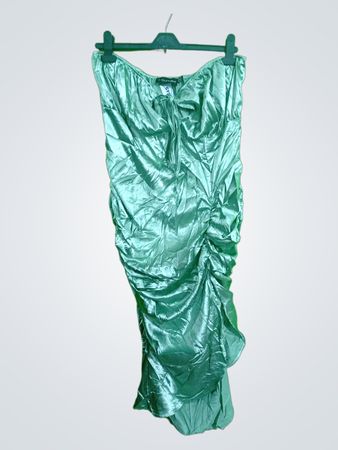 Green Satin Skirt
