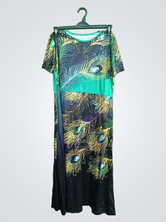 Peacock Print Dress