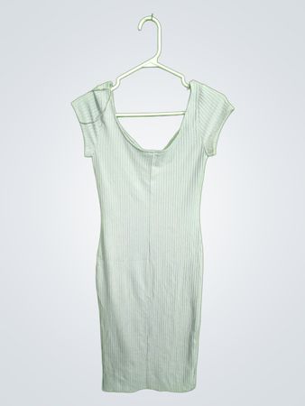 Zara Gray Ribbed Dress