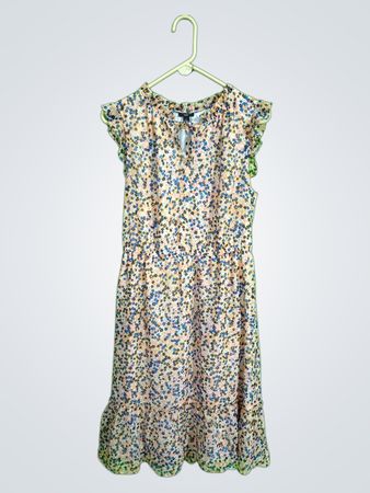 Ann Taylor Factory Petite Floral Ruffle Mini Dress