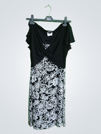 Black and White Floral Dress