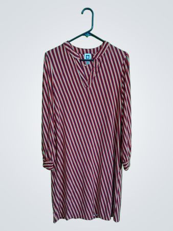 Anne Klein Striped Long Sleeve Blouse