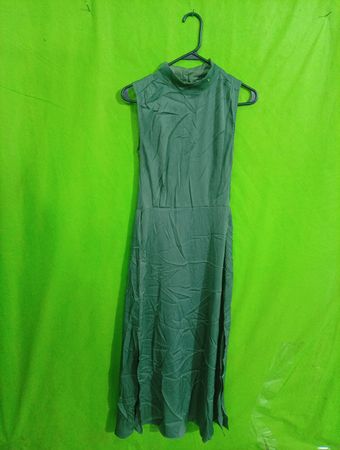Unbranded Green Sleeveless Midi Dress