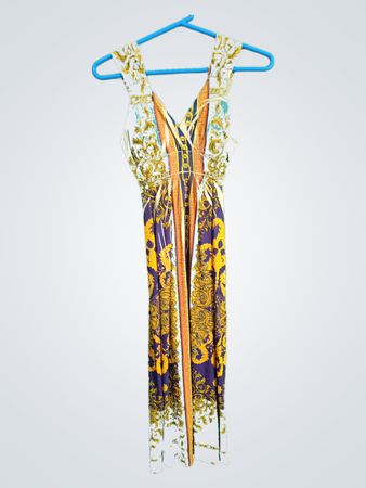 Dress with colorful pattern