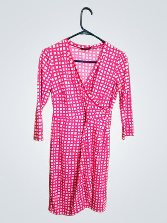 Pink and White Checkered Dress