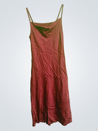 Unbranded Burgundy Satin Slip Dress