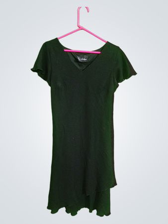 S.L. Fashions Black Chiffon Mini Dress