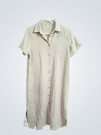 Tan Short Sleeve Dress
