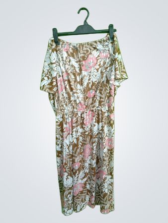 Floral Brown and Pink Dress