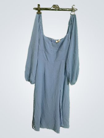 Blue Long-Sleeve Dress