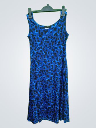 ACURA Blue Leopard Dress