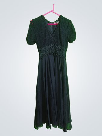 Salty Black Lace Midi Dress