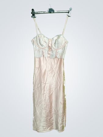 Pink Lace Trim Nightgown