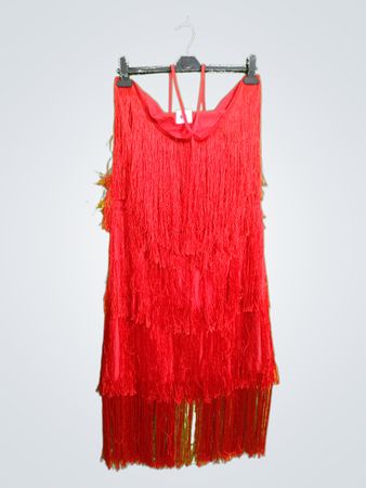Red Fringe Dress