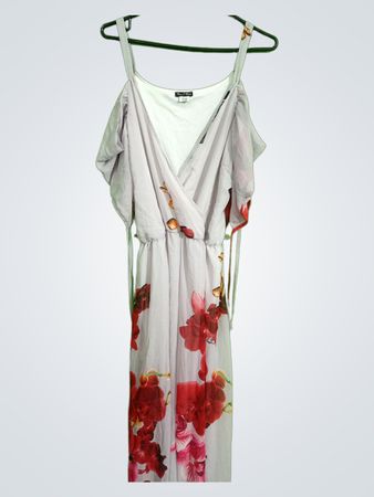 White Floral Maxi Dress