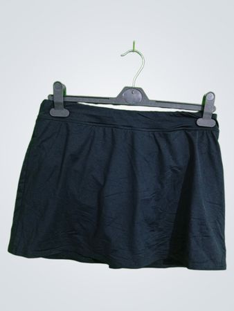 Lands' End Black Pleated Mini Skirt