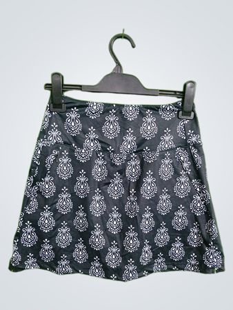 Black and White Paisley Skirt