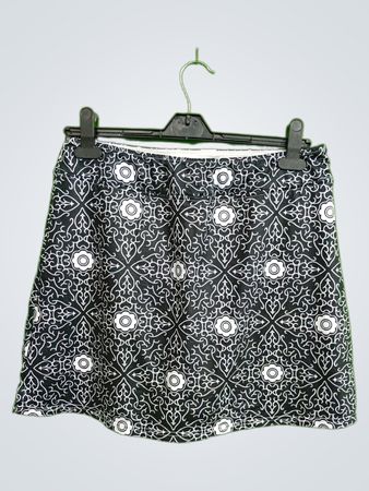 Black and White Floral Pattern Skirt