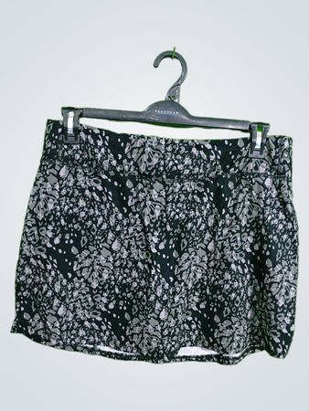 Black and Grey Floral Shorts
