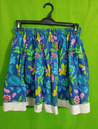 Blue Floral Skirt
