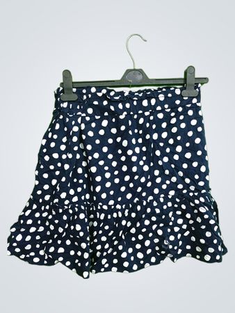 LOFT Polka Dot Ruffled Skirt