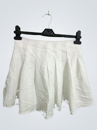 White Pleated Skirt