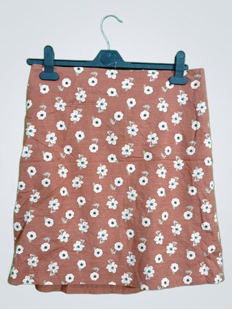 Ann Taylor Factory Floral Corduroy Skirt