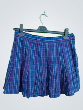 AA Uniform Plaid Pleated Skirt