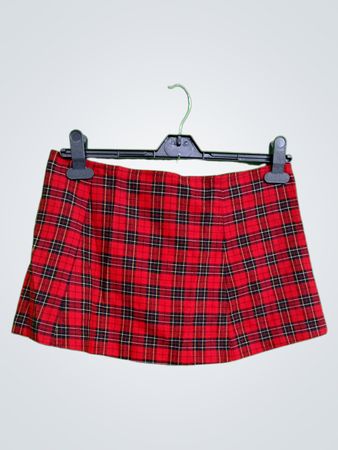 Red Plaid Skirt