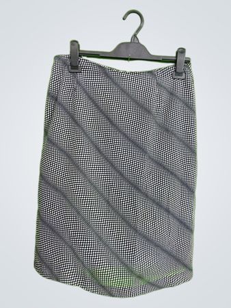 Black and White Houndstooth Skirt