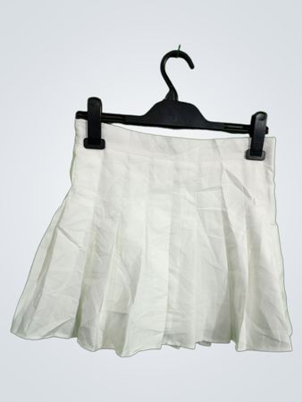 White Pleated Skirt