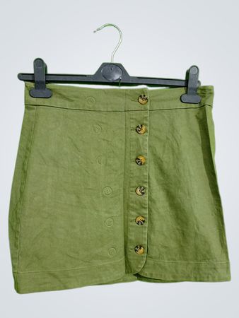 Green Button Skirt