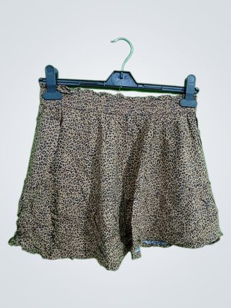 Brown Leopard Print Shorts