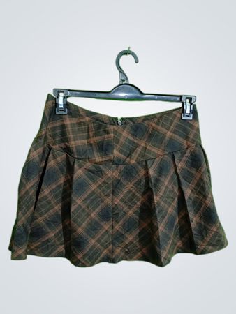 Unbranded Plaid Pleated Mini Skirt