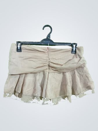 Tan Ruffled Skirt