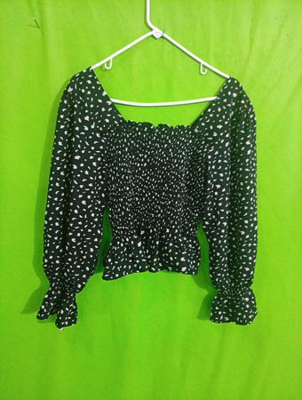Long-Sleeve Floral Blouse