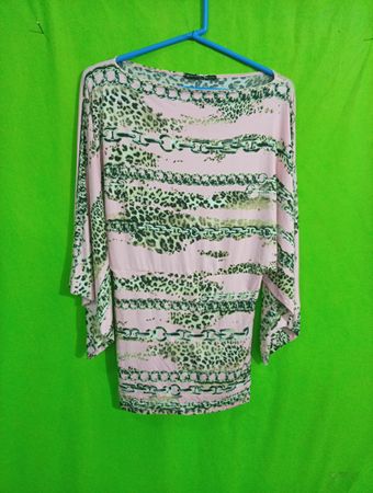 Pink and Green Animal Print Dress