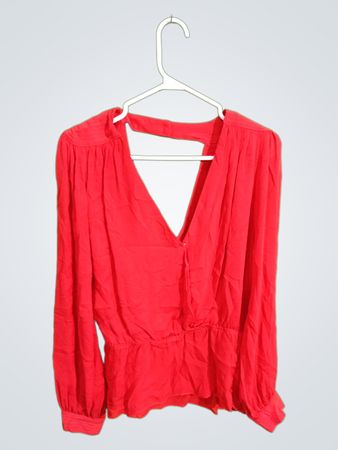 Red Long-Sleeve Top