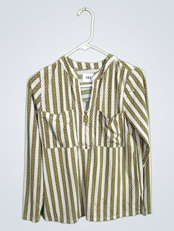 Striped Gold and White Top